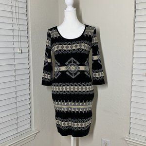 Vintage Denim & Supply Ralph Lauren Sweater Dress Women's Size Large Aztec Boho
